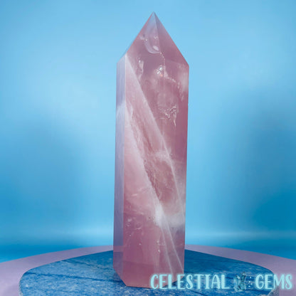 High Grade Rose Quartz Large Tower