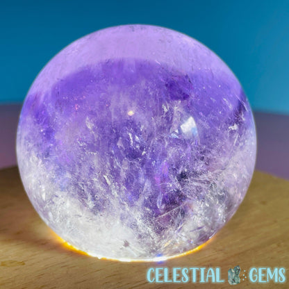 High Grade 'Trapiche' Phantom Amethyst Medium Sphere (Video)