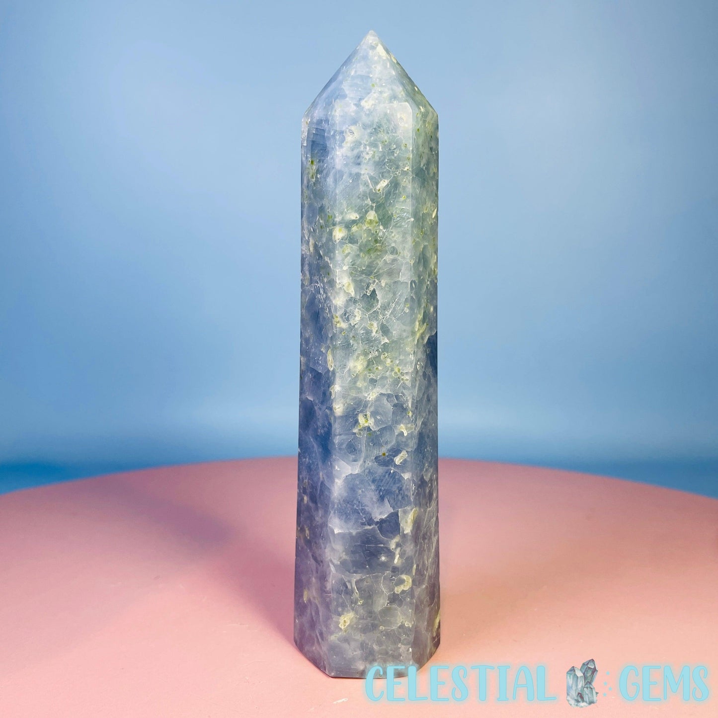 Dark Blue Calcite Medium Tower