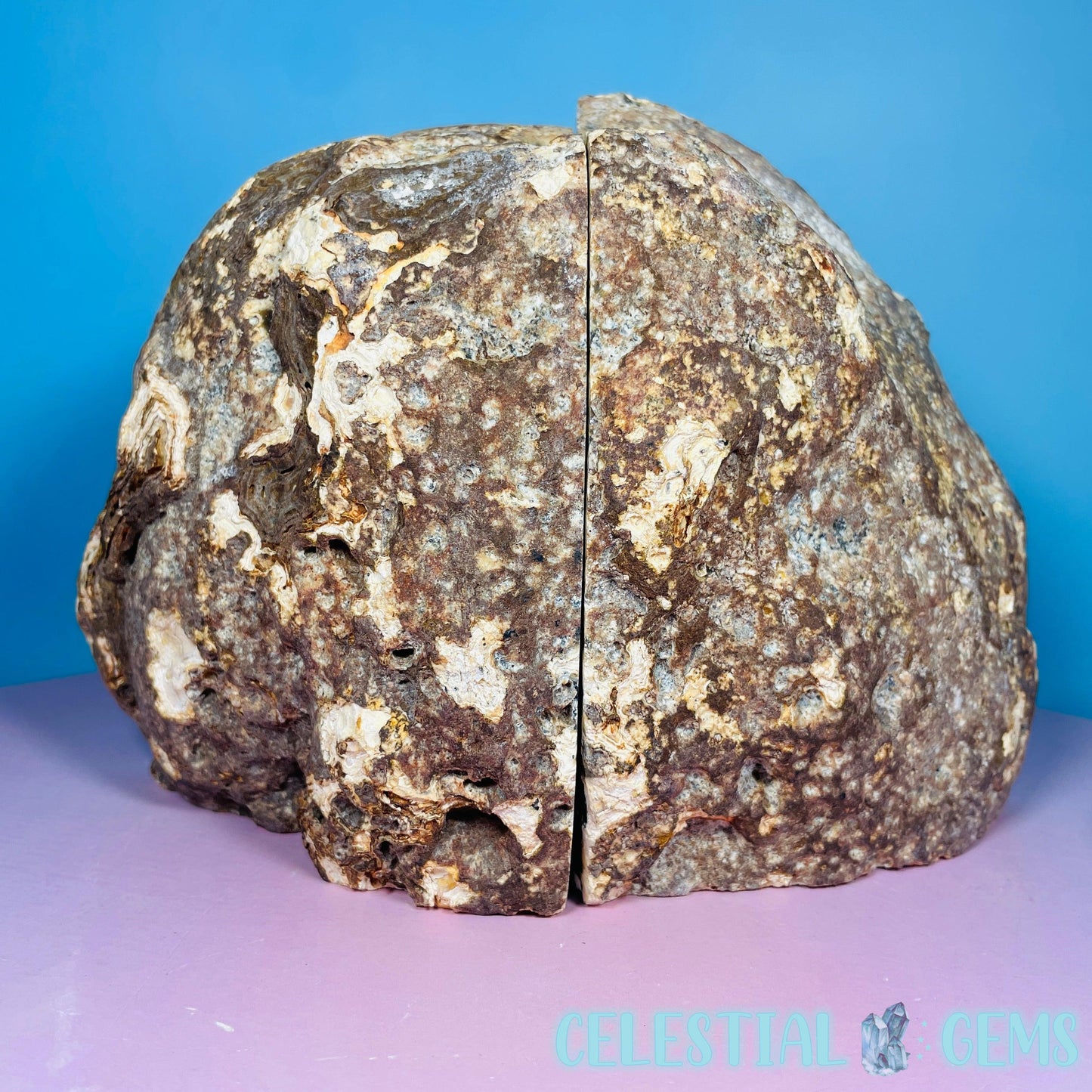 Natural Agate Large Pair of Bookends