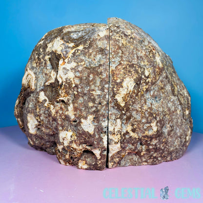 Natural Agate Large Pair of Bookends