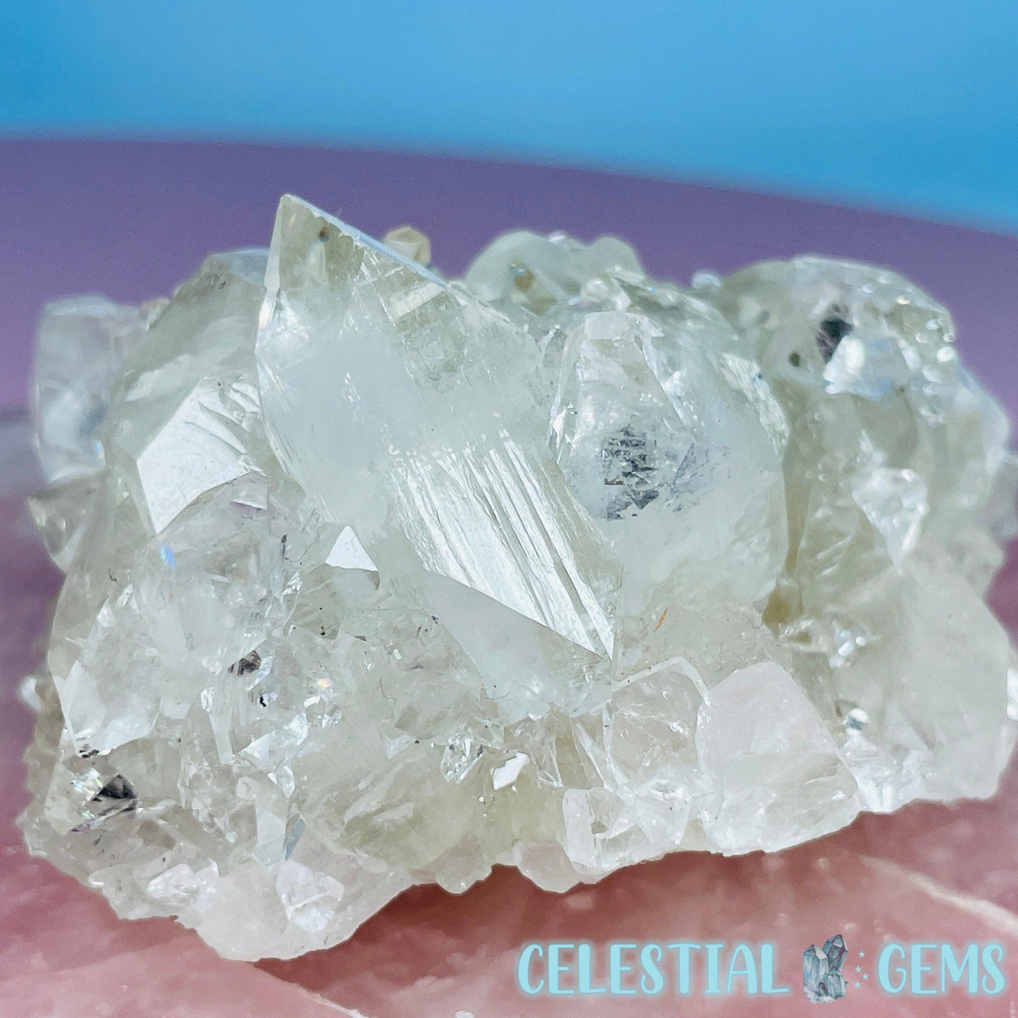 A Grade Diamond Apophyllite Small Cluster