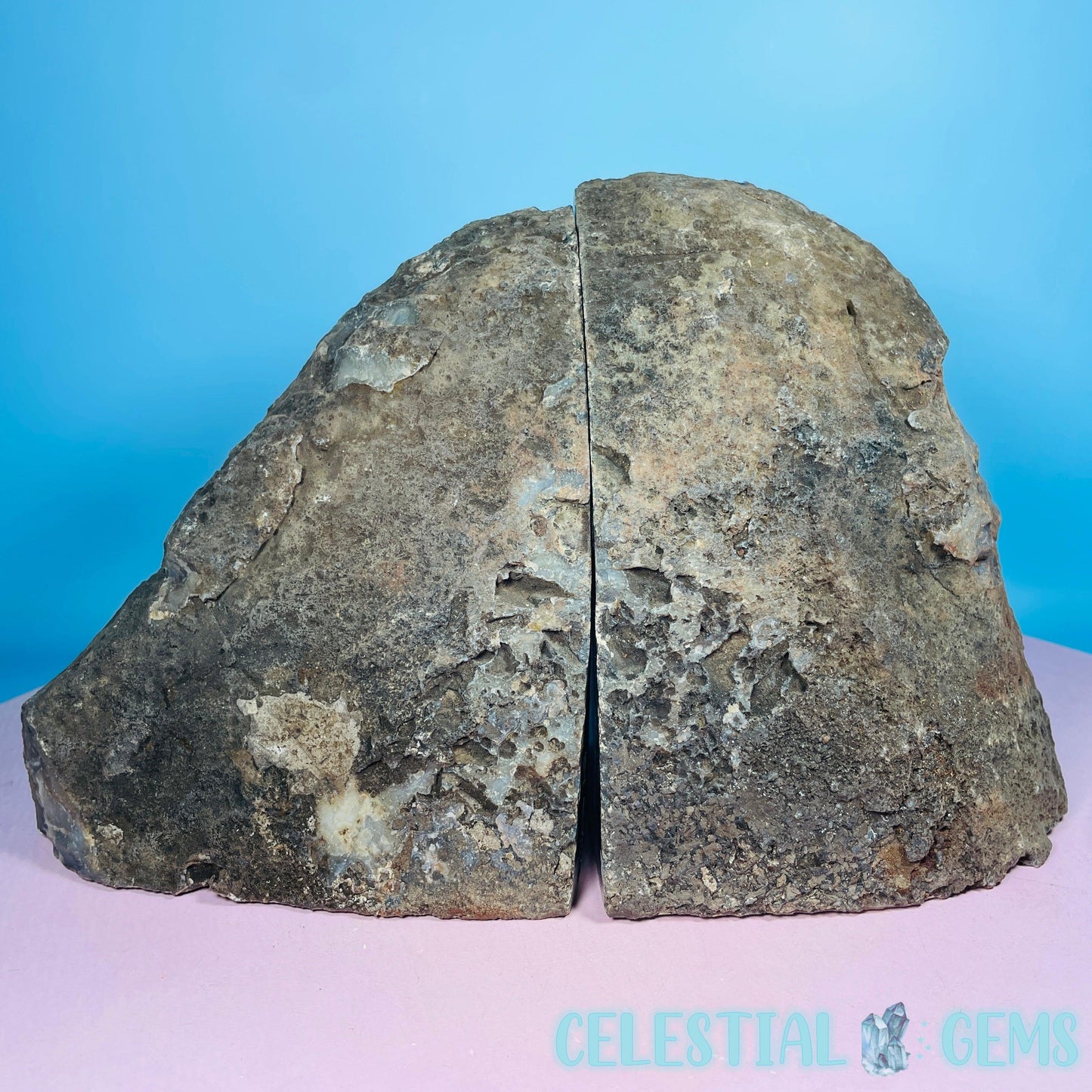 Black Agate Extra Large Pair of Bookends