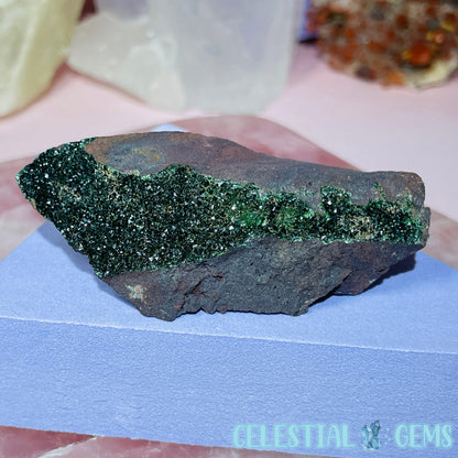 RARE Druzy Libethenite Copper Phosphate Raw Small Specimen