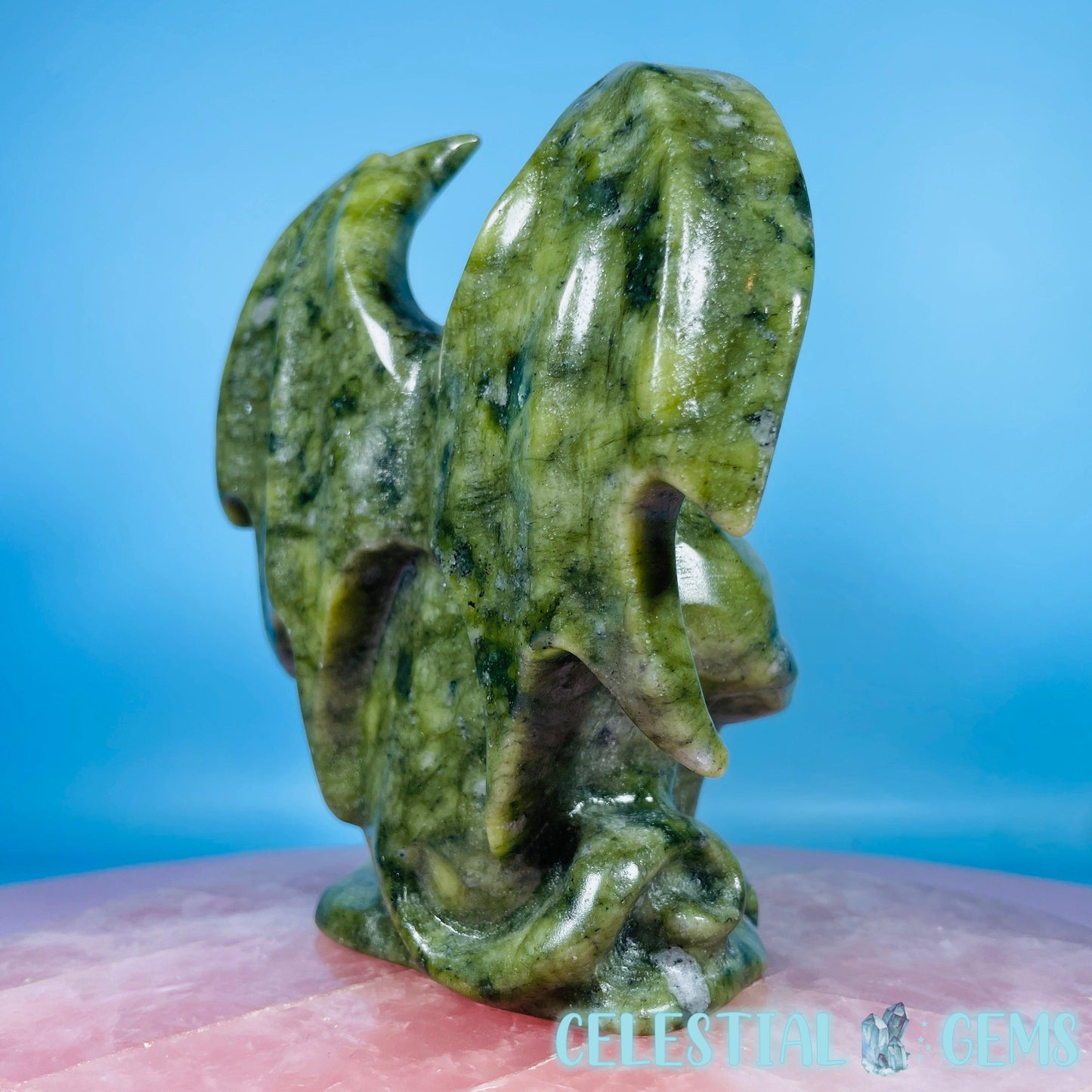 Green Jade Gargoyle Large Carving