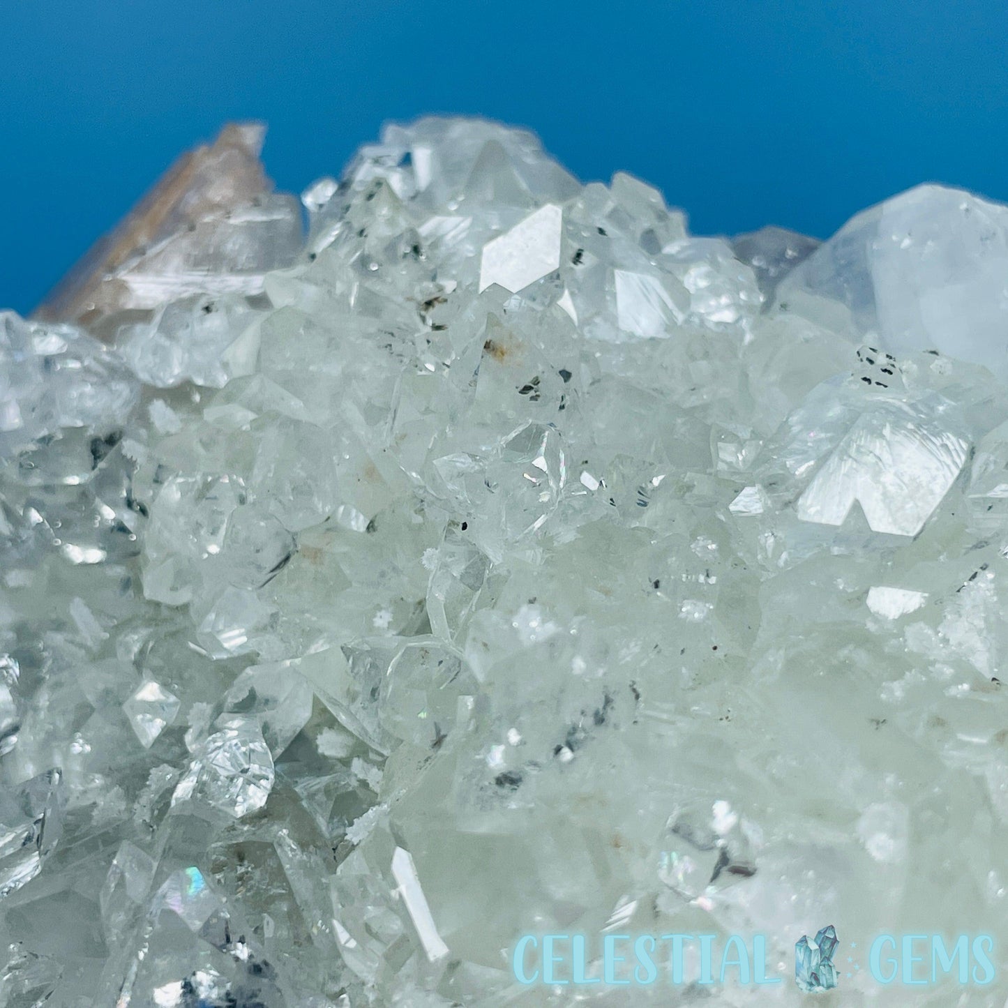 A Grade Diamond Apophyllite + Peach Stilbite Medium Cluster