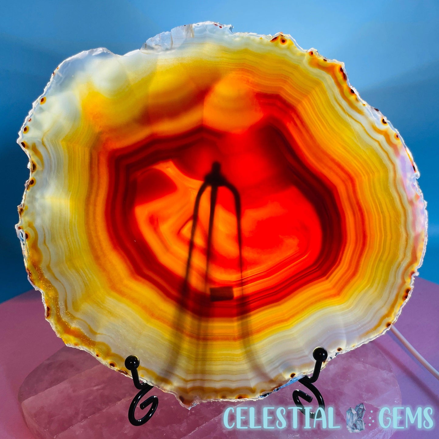 Natural Carnelian Agate Large Polished Slice