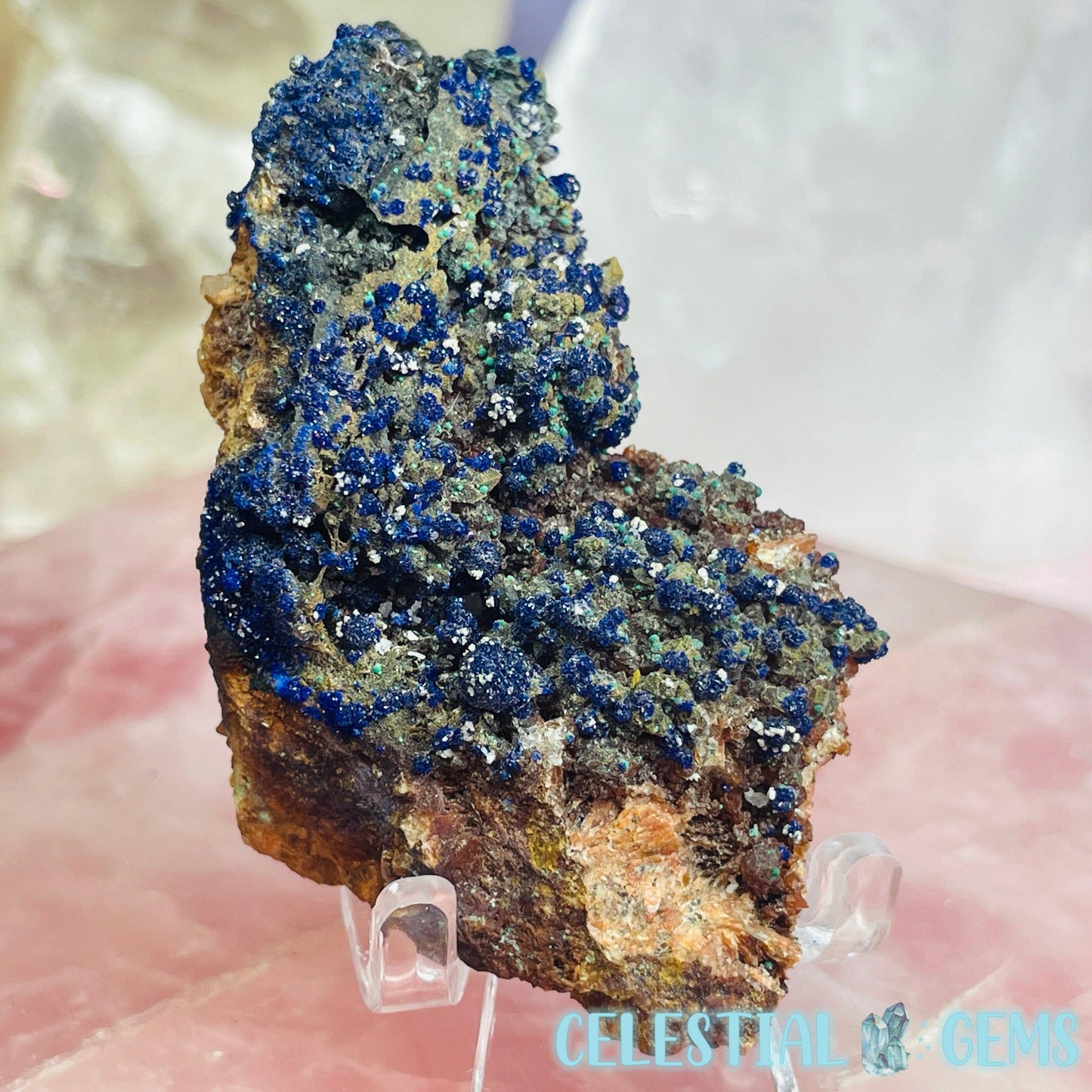 Druzy Azurite + Dolomite Small Specimen E