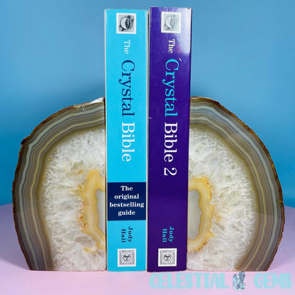 Natural Agate Medium Pair of Bookends