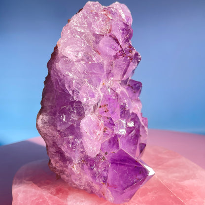 Dark Amethyst Medium Standing Cluster (Video)