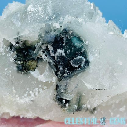 A Grade Diamond Apophyllite + White Chalcedony Small Cluster