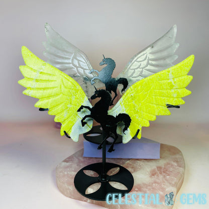 Unicorn/Pegasus Wings Medium Carving on Stand