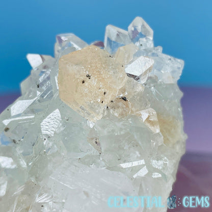 A Grade Diamond Apophyllite + Peach Stilbite Small Cluster