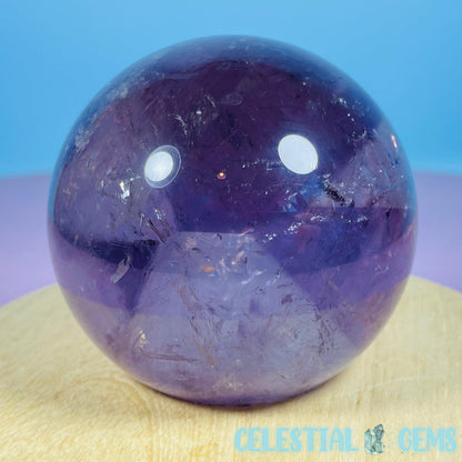 High Grade 'Trapiche' Phantom Amethyst Medium Sphere (Video)