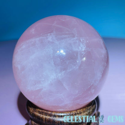 Rose Quartz Medium Sphere (Star Flash in Video!)