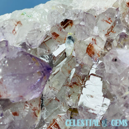 Amethyst Medium Standing Cluster (with Phantom Hematite)