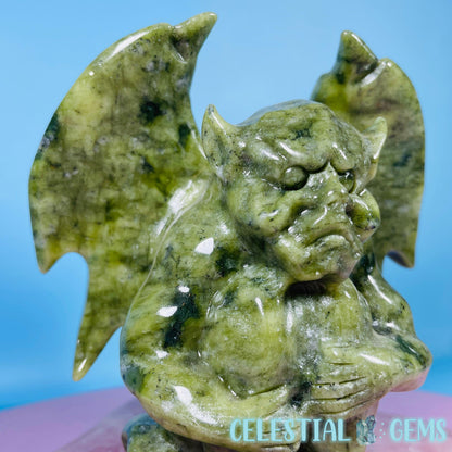 Green Jade Gargoyle Large Carving