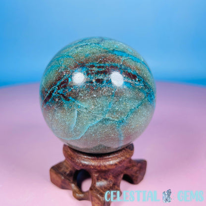 Chrysocolla + Shattuckite Medium Sphere