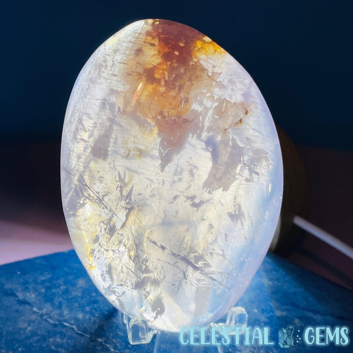 High Grade Rose Quartz + Agate Palmstone (Video)