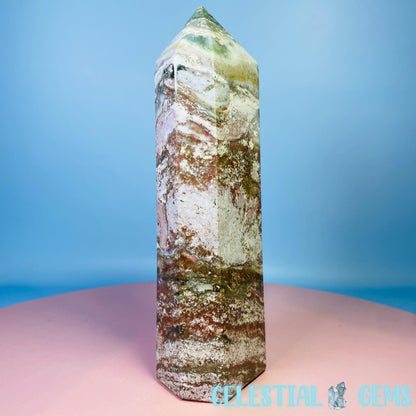 Multicoloured Ocean Jasper Large Chunky Tower