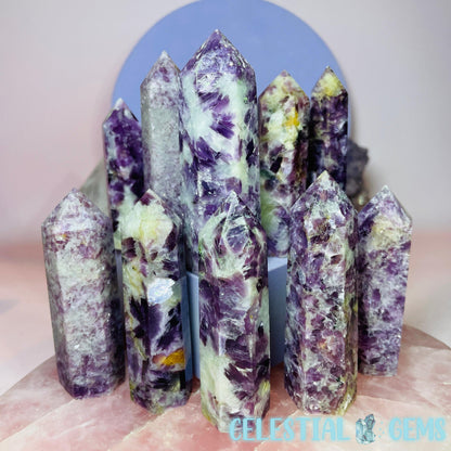 Gem Lepidolite Mica Small Tower