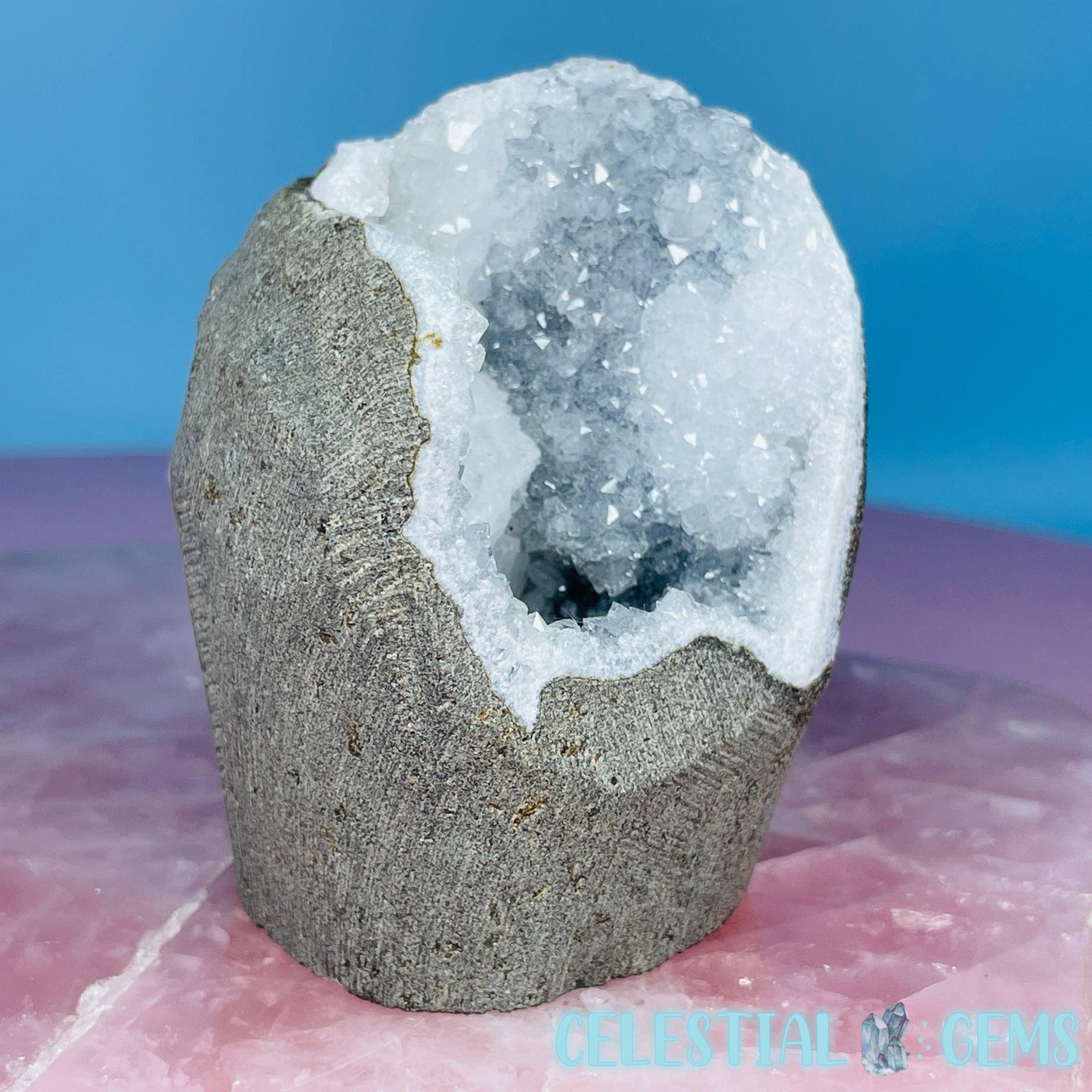 Mixed Zeolite Druzy Geode Medium Standing Freeform