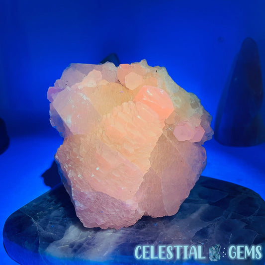 Mangano Calcite Stepped Medium Cluster Specimen A (UV Glow!)