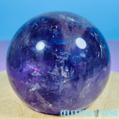 High Grade 'Trapiche' Phantom Amethyst Medium Sphere (Video)