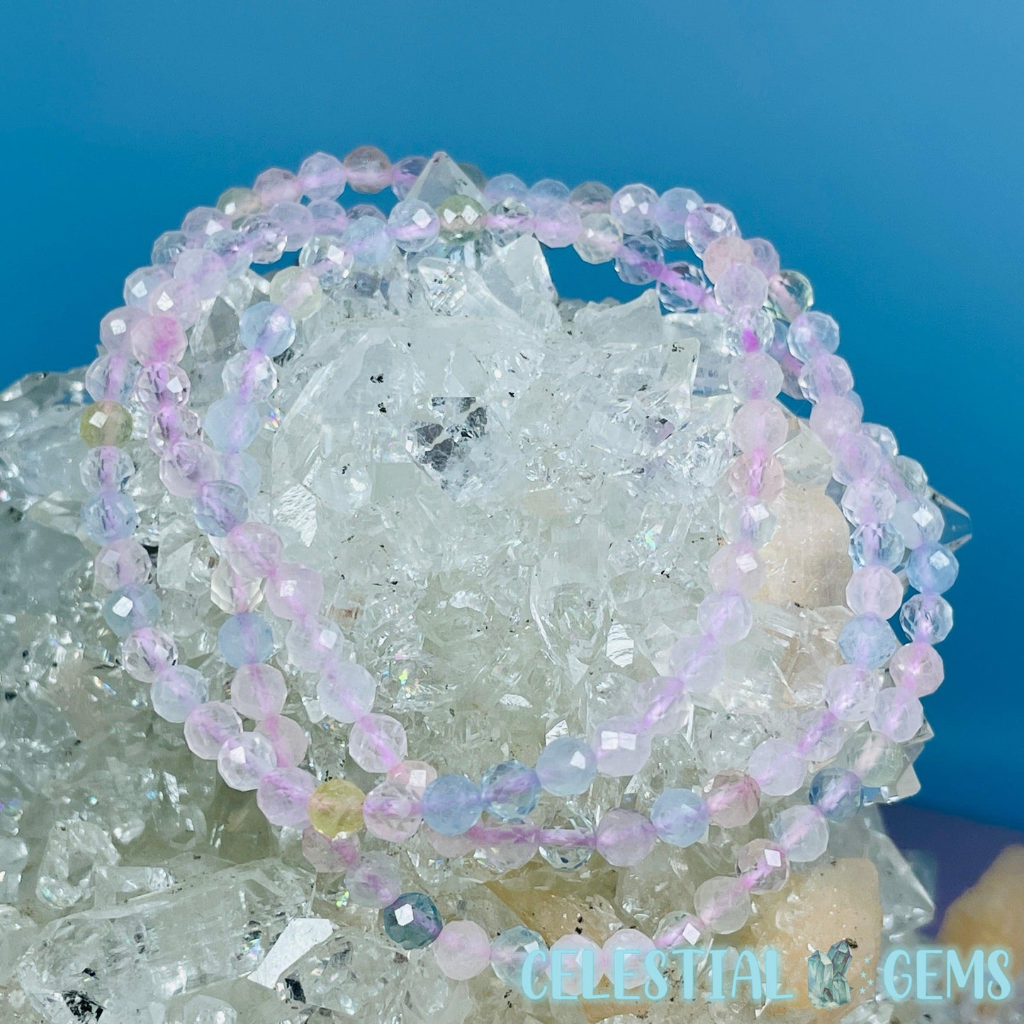 Mixed Beryl Faceted 4mm Bracelet