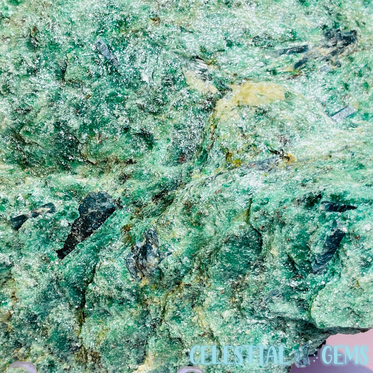 Fuchsite Mica + Kyanite Large Raw Chunk (Glittery Sparkles!)