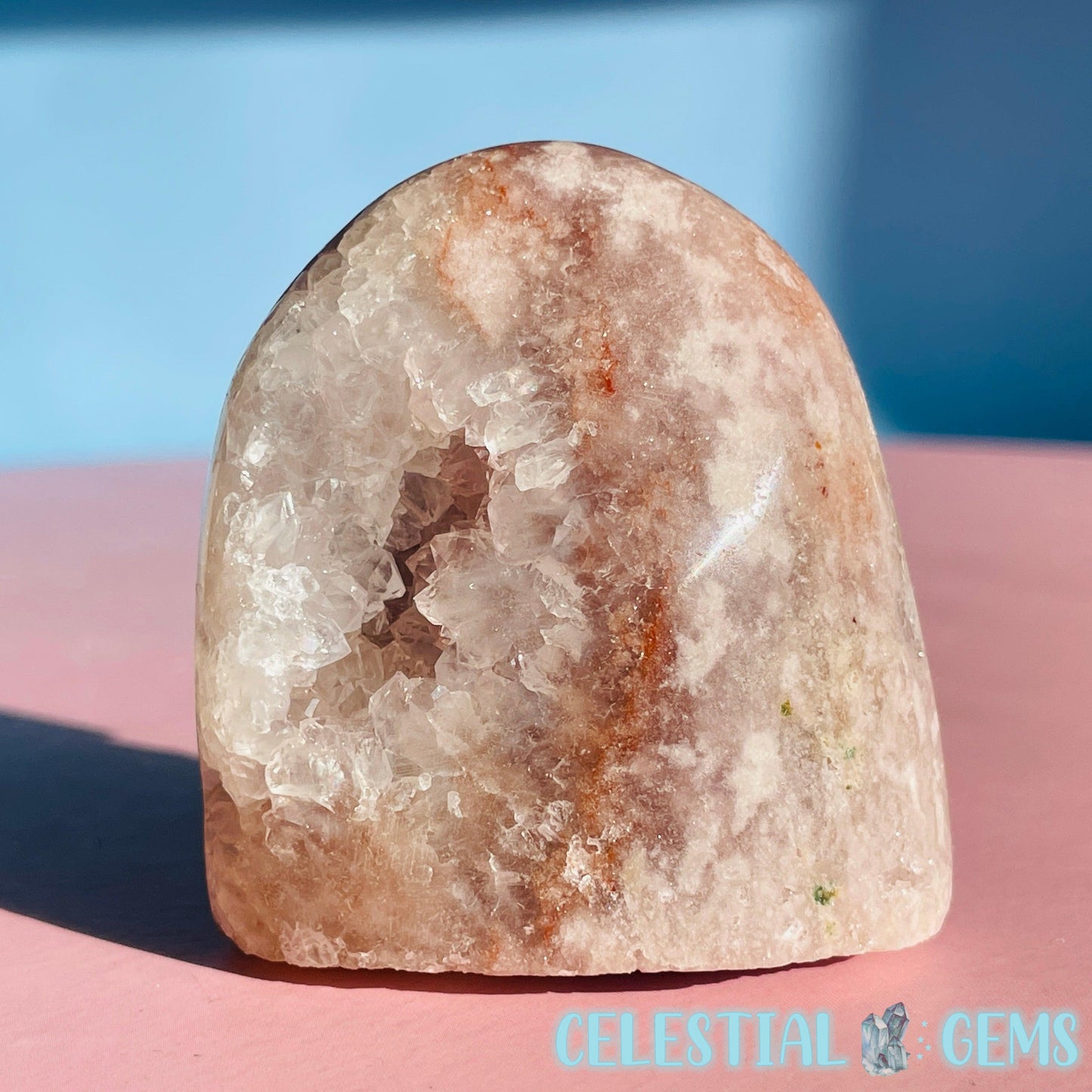 Pink Amethyst Druzy Small Freeform