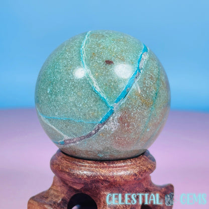 Chrysocolla + Shattuckite Medium Sphere