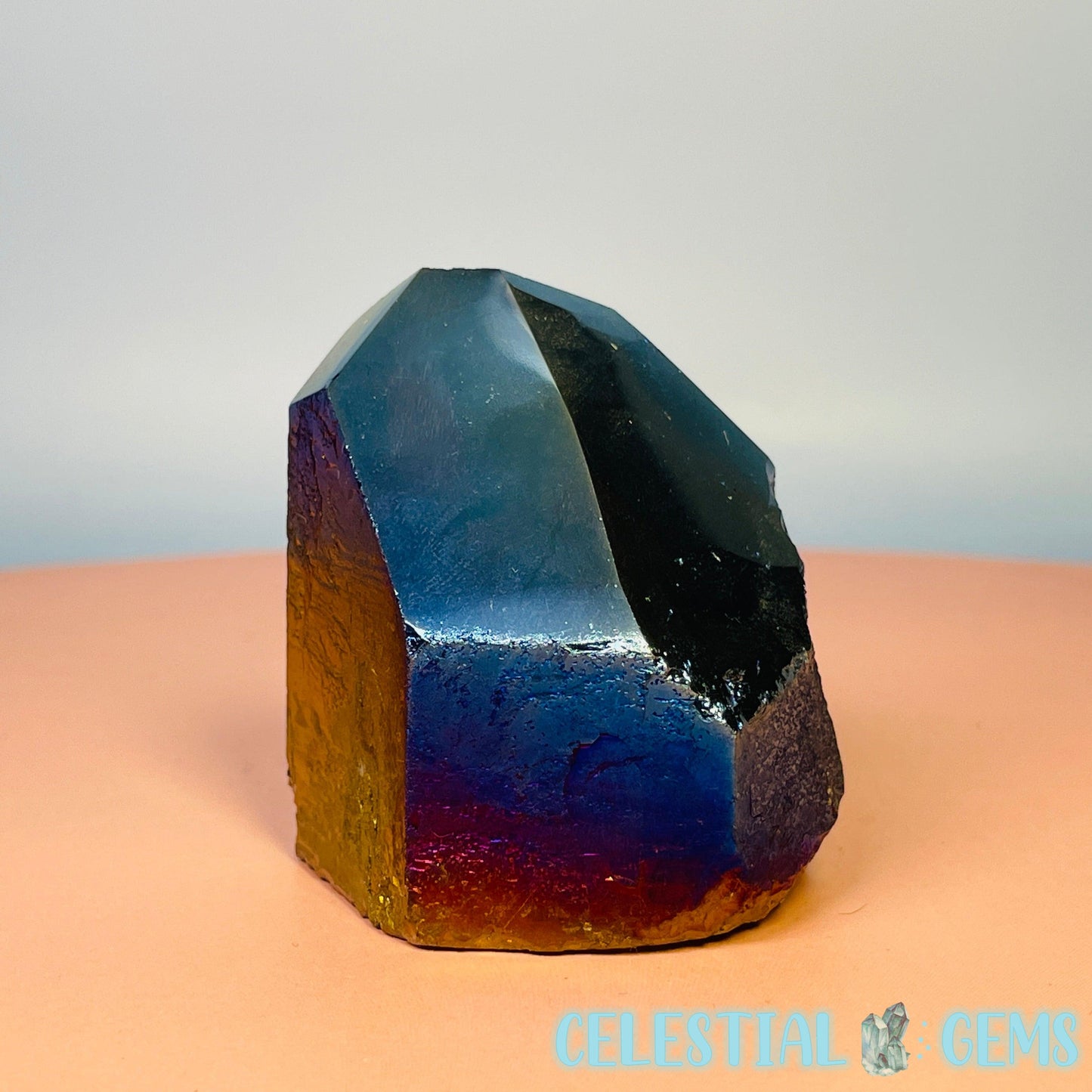 Titanium Aura Quartz Raw Point