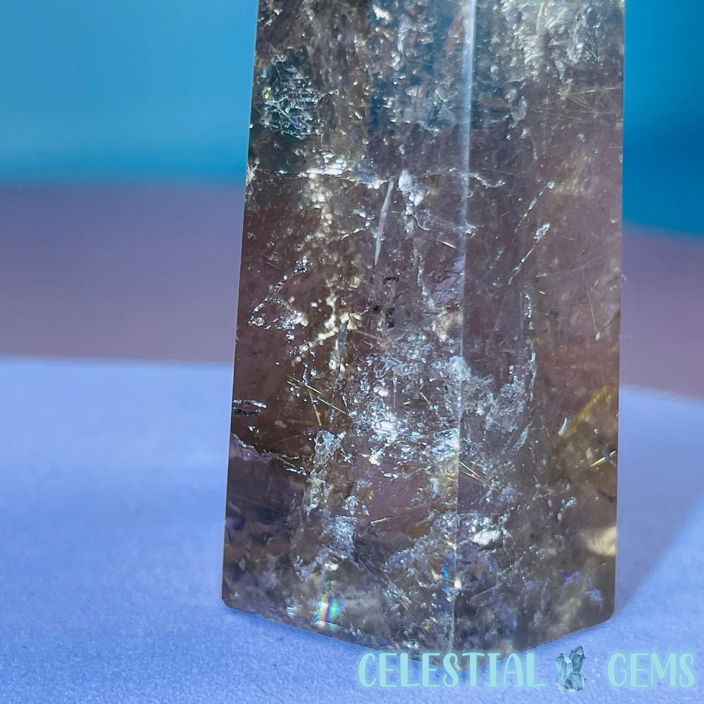 Rutilated Smoky Quartz Small Tower