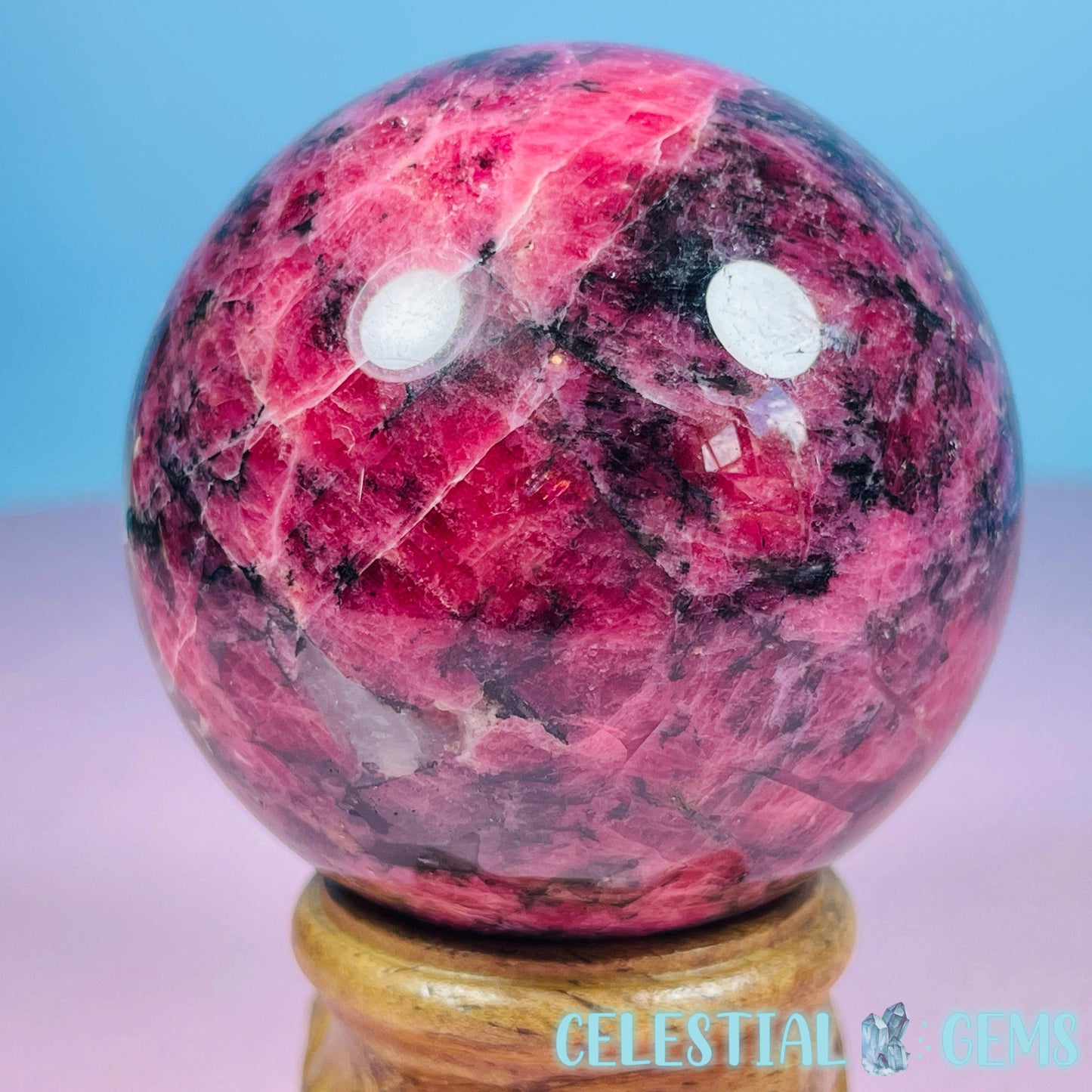 High Grade Rhodonite + Quartz Medium Sphere