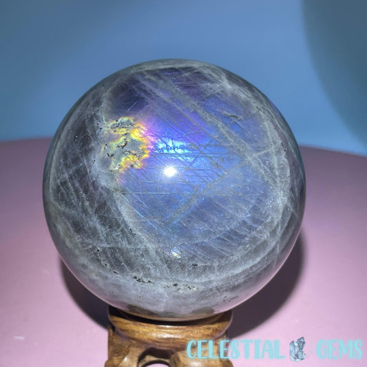 Purple Labradorite Large Sphere (Video)