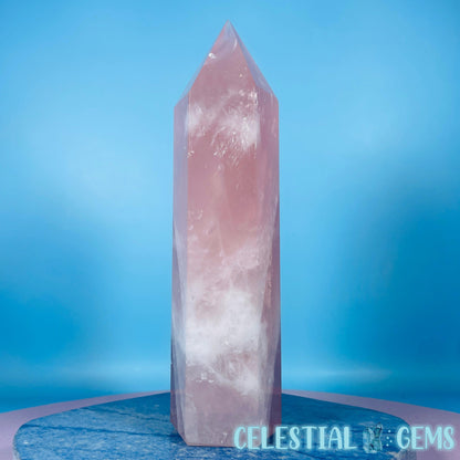 High Grade Rose Quartz Large Tower