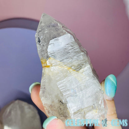 Enhydro Quartz Natural Point B (Trapped Water Inside)