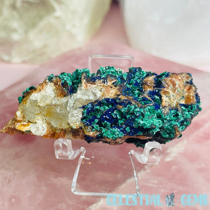 Druzy Azurite + Dolomite + Velvet Malachite Small Specimen G