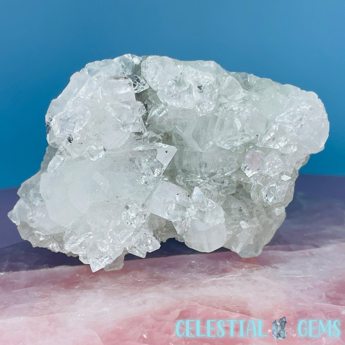 A Grade Diamond Apophyllite Medium Cluster