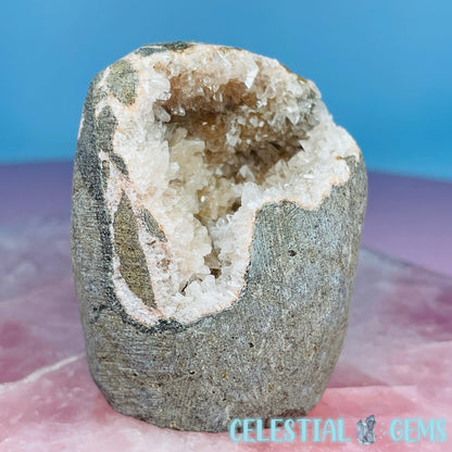 Mixed Zeolite Druzy Geode Small Standing Freeform