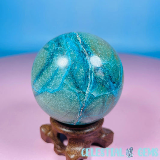 Chrysocolla + Shattuckite Medium Sphere