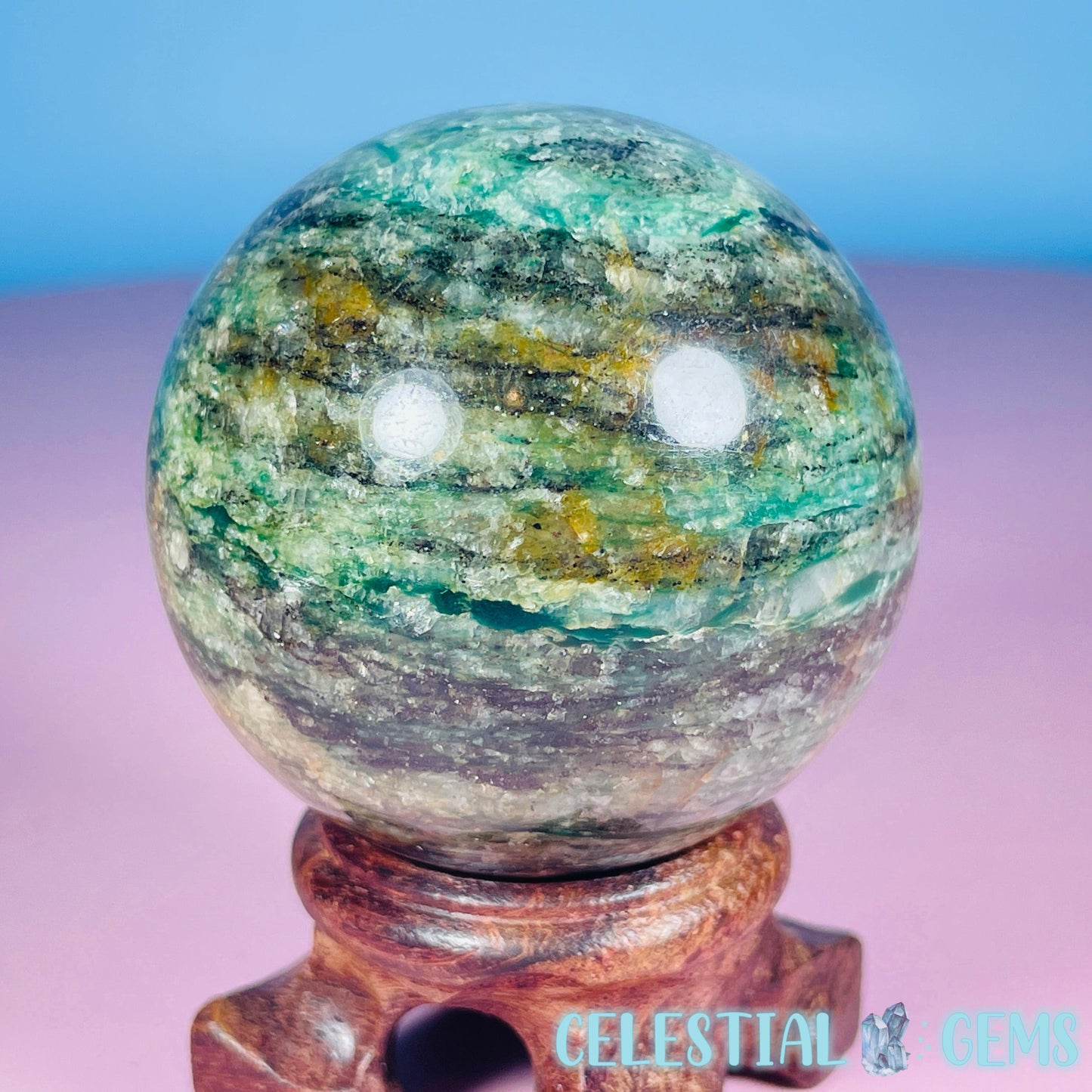 Green Kyanite Schist Medium Sphere