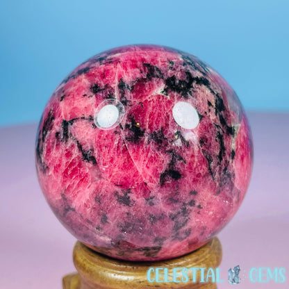 High Grade Rhodonite + Quartz Medium Sphere