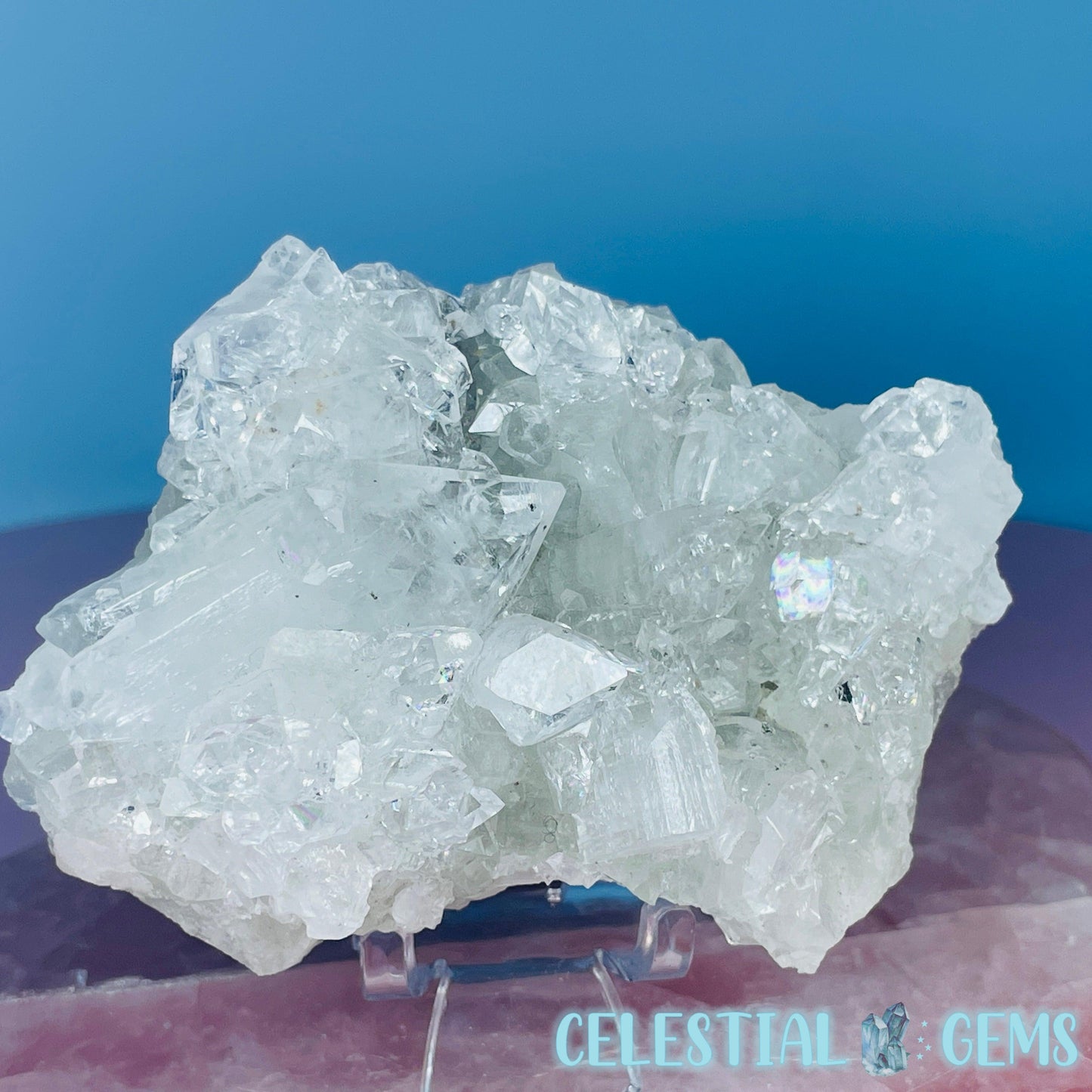 A Grade Diamond Apophyllite Medium Cluster