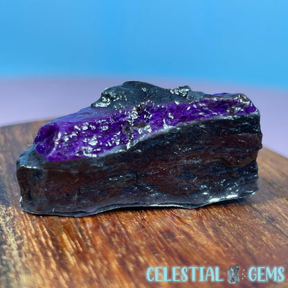 Rare Sugilite Raw Small Crystal in Specimen Box