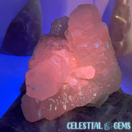 Mangano Calcite Stepped Medium Cluster Specimen D (UV Glow!)