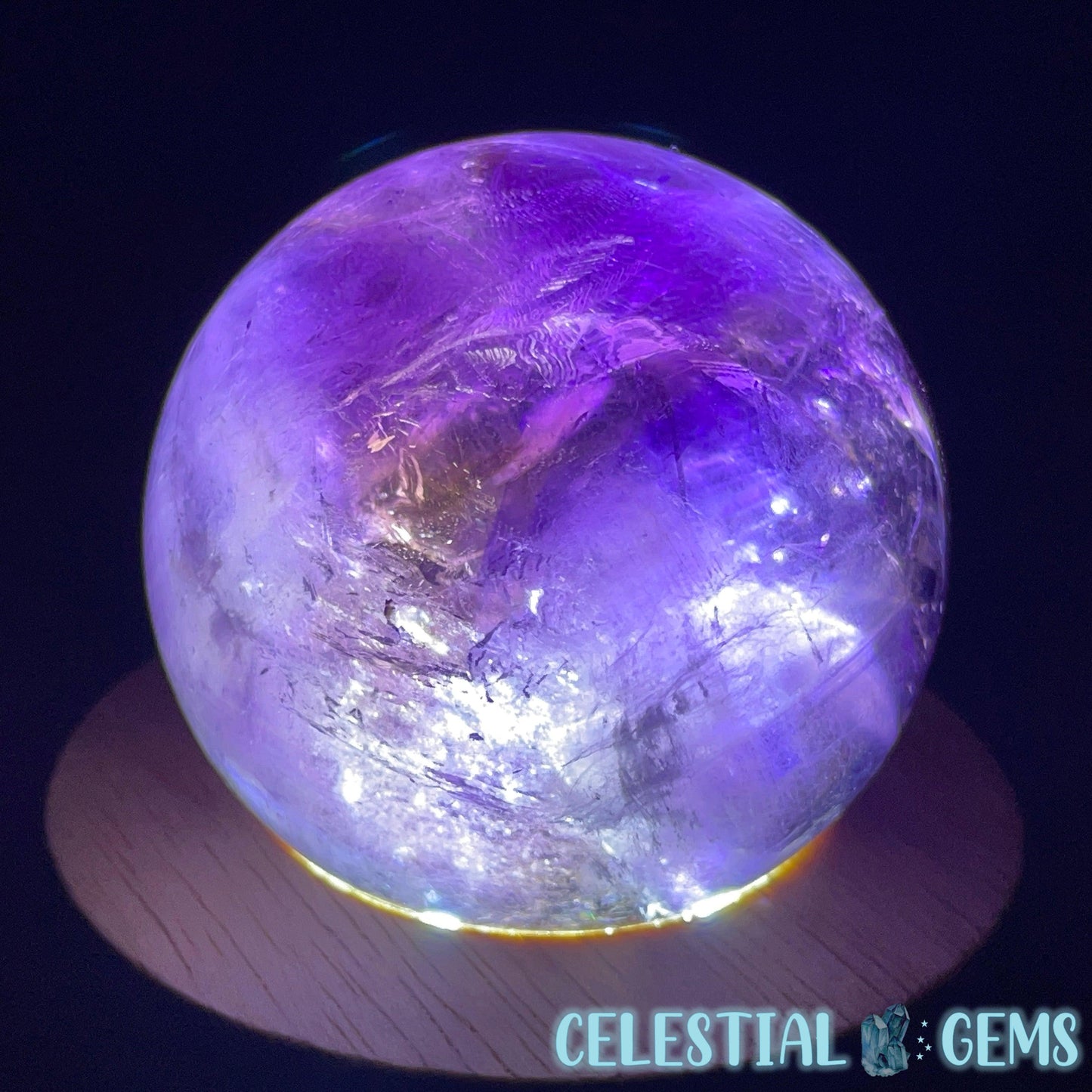 A Grade Bolivian Phantom Ametrine Medium Sphere (Video)