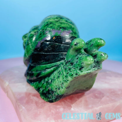 Ruby in Zoisite Snail Large Carving