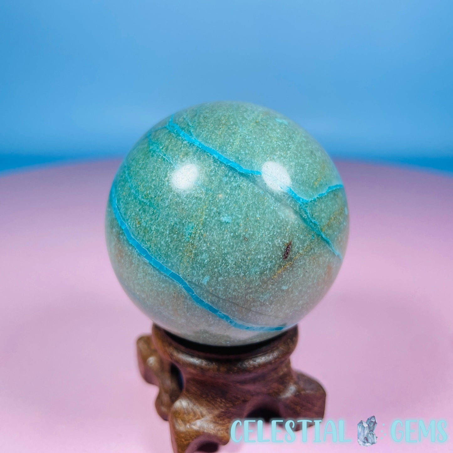 Chrysocolla + Shattuckite Medium Sphere